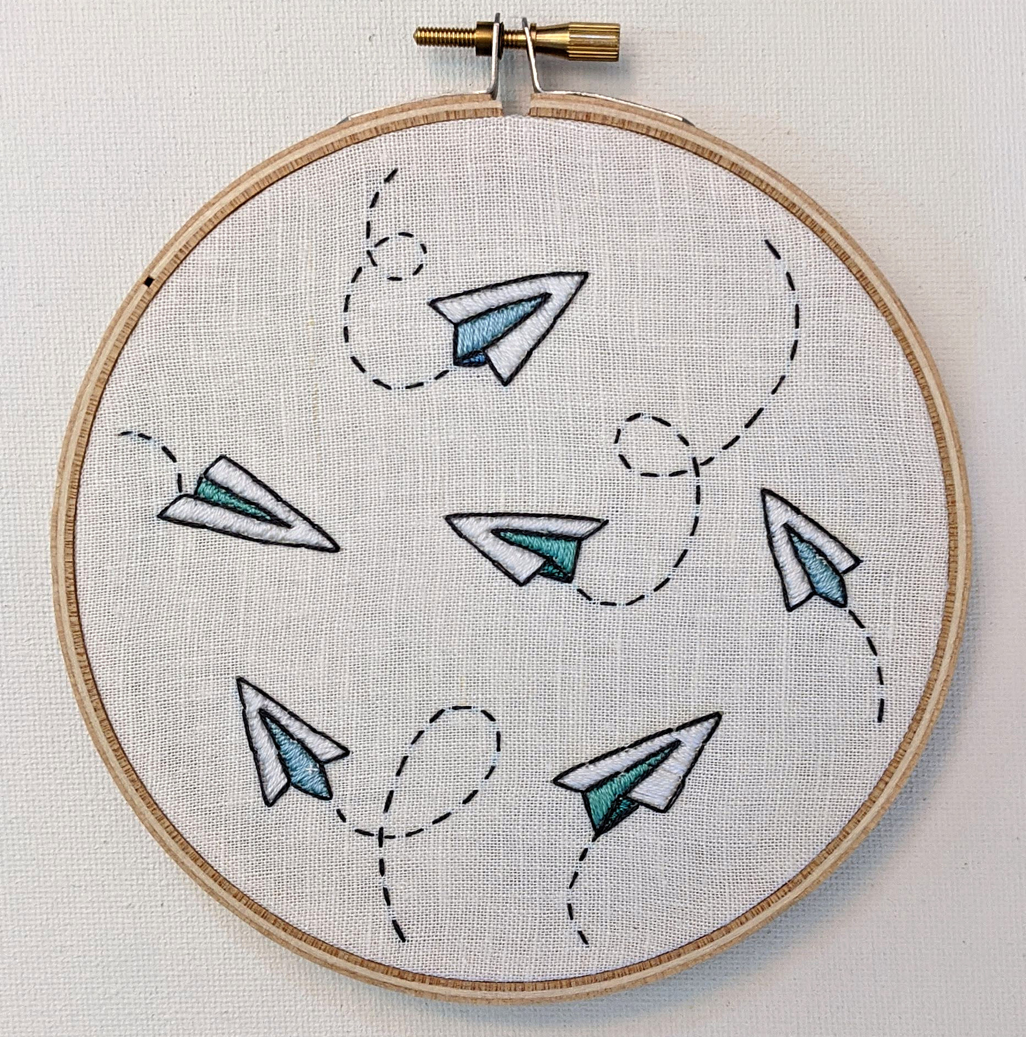 Paper Airplanes Embroidery Kit