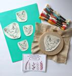 Embroidery Transfer Stickers - A Brood of Hens