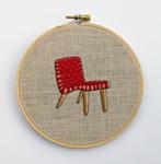 Red Woven Side Chair