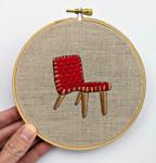 Red Woven Side Chair