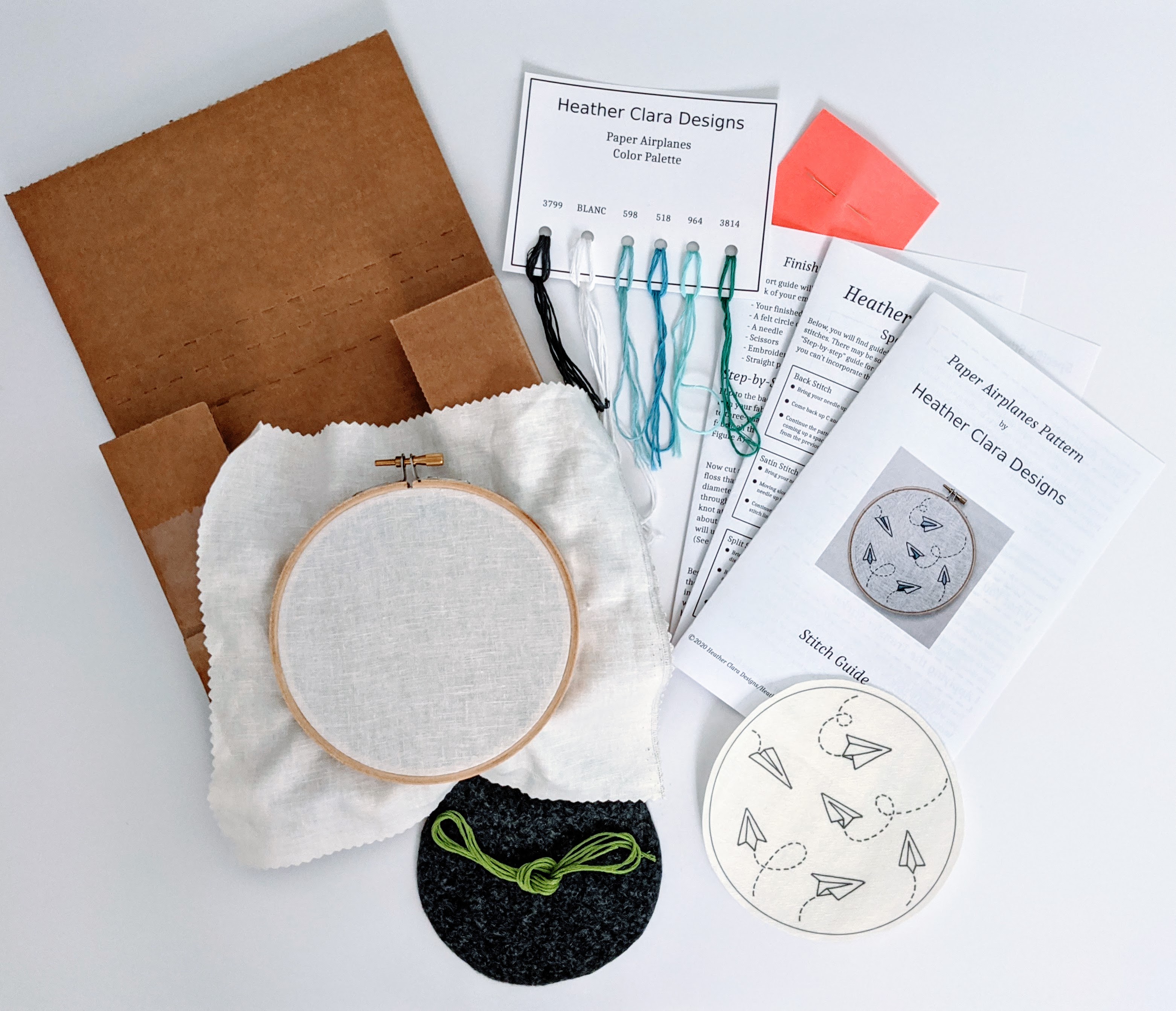 Paper Airplanes Embroidery Kit